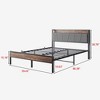 TiramisuBest Full Bed Frame with Storage Headboard & Charging Station, Sturdy Noise-Free Design, No Box Spring & Easy Assembly (Brown/Gray) - 4 of 4