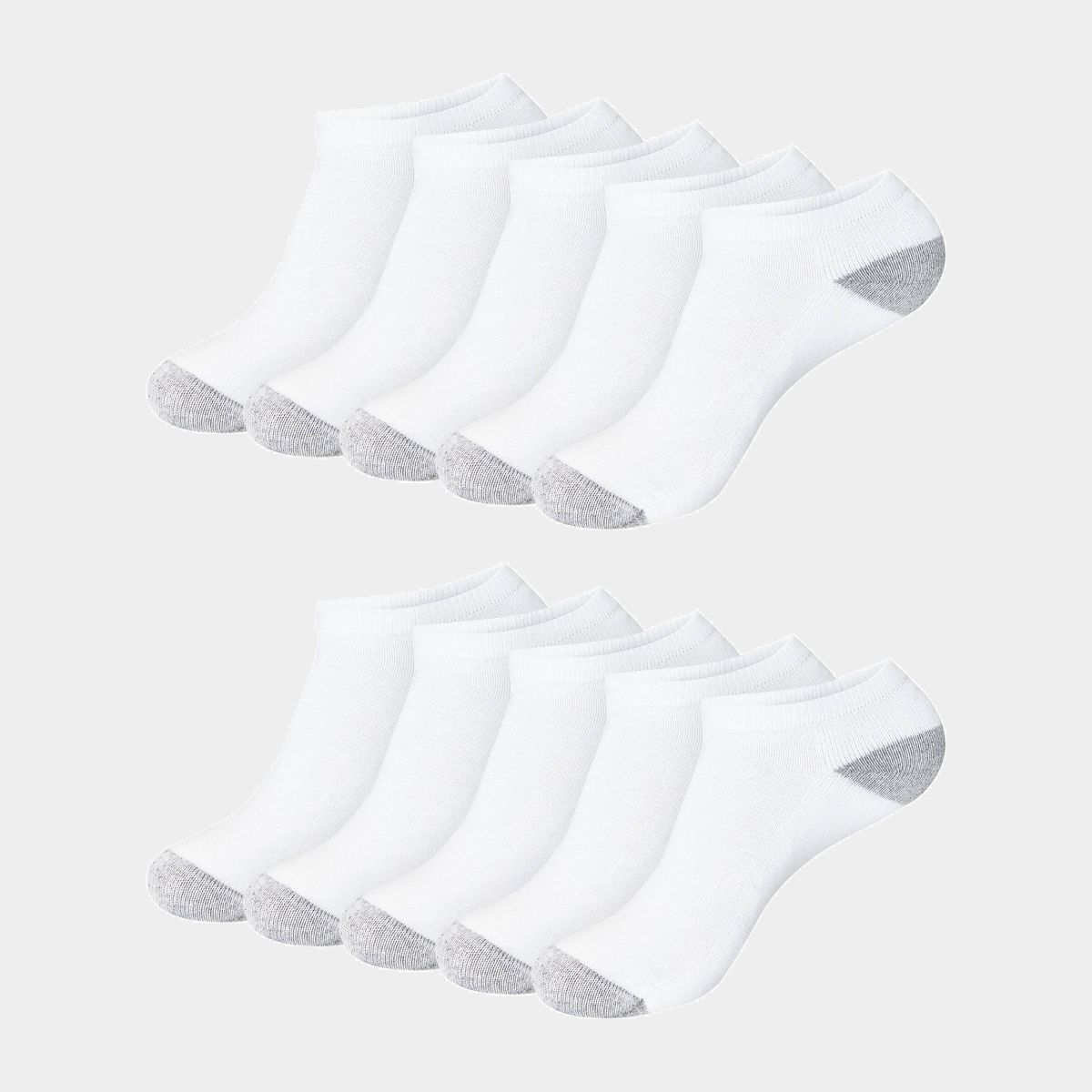 Hanes Women's 10pk Cushioned Low Cut Socks - 5-9 - thumbnail 8