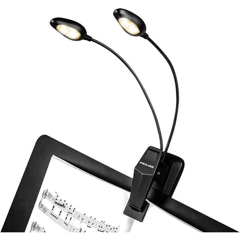 Proline SL4NA Natural Series Dual Head Music Stand Light with 4 LEDs, 3 of 4