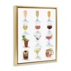 Stupell Industries Soft Artisanal Cocktails Menu Black Framed Floater Canvas Wall Art - 3 of 4