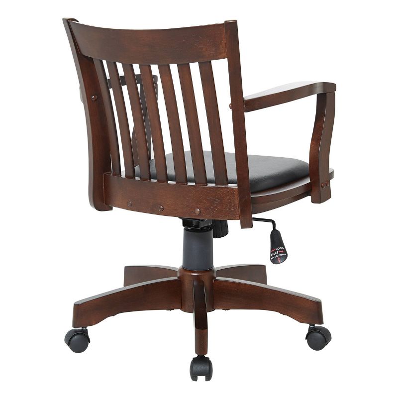 Deluxe Wood Banker's Chair Padded Seat with Base - OSP Home Furnishings, 5 of 7