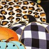 Evergreen Mixed Print Pumpkins House Linen Flag - 3 of 4