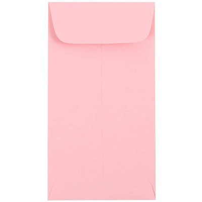 JAM Paper #7 Coin Business Envelopes 3.5 x 6.5 Baby Pink Bulk 1000/Carton 1526773C