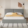 Whisen Queen Size Velvet Platform Bed with Upholstered Grounded Bed with Solid Frame, Easy Assembly - 2 of 4