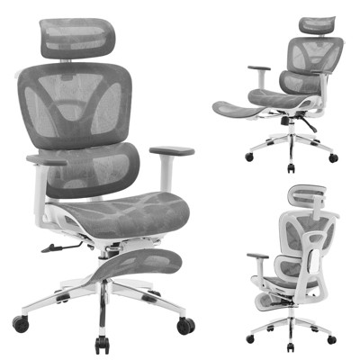 Ergonomic Office Chair,High Back Mesh Desk Chair with Footrest, Adjustable Lumbar Support,and 3D Armrest,Comfortable Gaming Chair for Office and Home