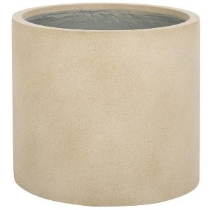 Braslen Concrete Ficonstone Planter - Indoor/Outdoor - PAT1516 - Sandy Beige - Safavieh - 1 of 4