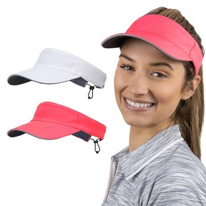 TrailHeads Women’s Sun Visor Hat - Summer Visors for Running, Tennis, Golf, Softball, Workouts - 1 of 4