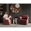 Lyngins Modern Upholstered Single Sofa Swivel Chair with Gold Metal Legs,Square Accent Armchair for Bedroom,Office - 4 of 4