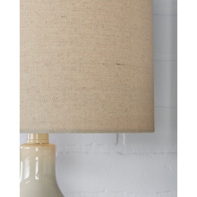 Garinton Cream Ceramic Table Lamp with Textured Base