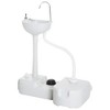 kleankin Portable Camping Sink Hand Wash Station Basin 4.5 Gallon Tank 6.3 Gallon Recovery Tank & Soap Dispenser for RV, Outdoor, Indoor, HDPE, White - 4 of 4