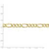 Black Bow Jewelry Men's 7.3mm, 10k Yellow Gold Hollow Figaro Chain Bracelet - 4 of 4