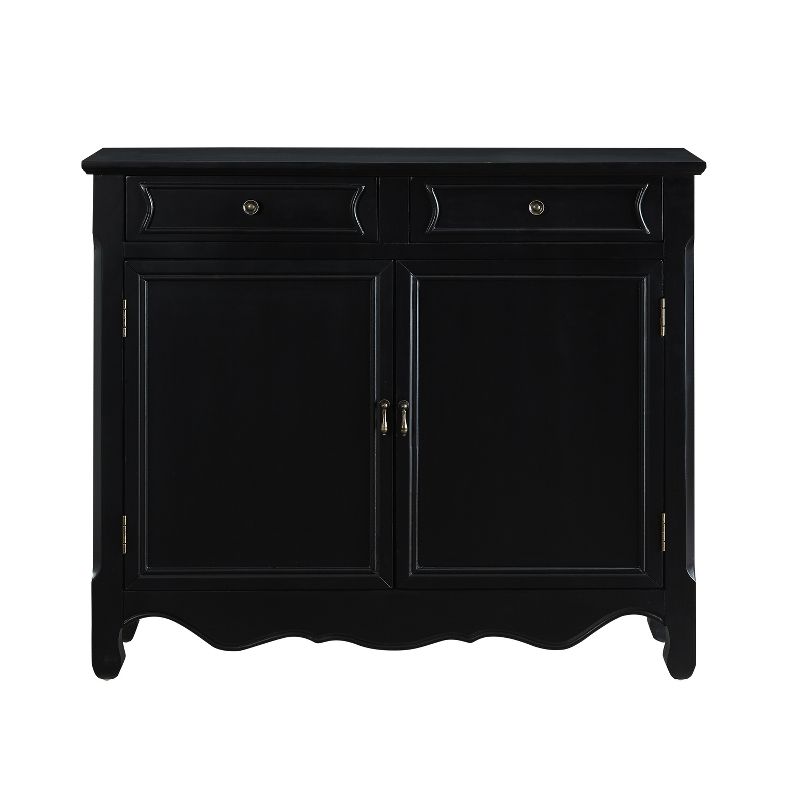 41&#34; Leith Traditional Wood Console 2 Door Storage Black - Powell, 3 of 15