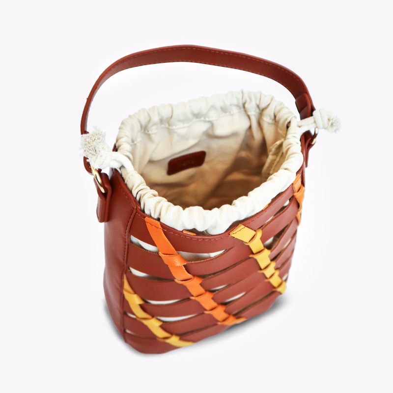 MERSI Kara Woven Crossbody Bucket & Top Handle Bag, 3 of 5