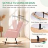Mr Ironstone Teddy Upholstered Glider Rocker with High Backrest, Reading Chair Modern Rocking Accent Chairs Glider Recliner - 2 of 4
