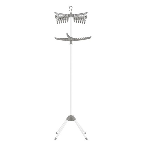 SONGMICS Clothes Drying Rack, with Bonus Sock Clips, Stainless Steel  Gullwing Space-Saving Laundry Rack, Foldable for Easy Storage.