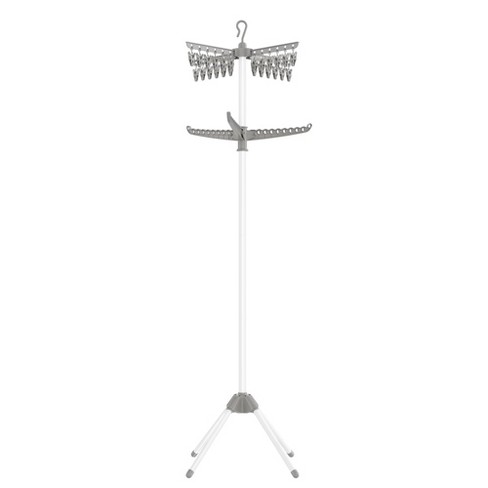 SONGMICS Clothes Drying Rack, with Sock Clips, Metal Laundry Rack