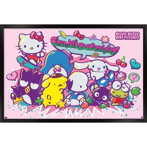 Trends International Hello Kitty and Friends: 24 Tokyo Skate Group Play Framed Wall Poster Prints - 1 of 4