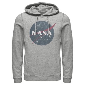 Men's NASA Simple Vintage Logo Pull Over Hoodie - 1 of 3