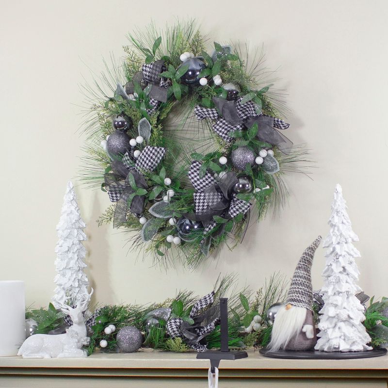 Northlight Real Touch™ Winter Foliage and Berries Artificial Christmas Wreath - 24" - Unlit, 2 of 7
