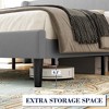 Upholstered Bed Frame with Wingback Headboard, Velvet Upholstery Platform Bed,No Box Spring Needed, Durable Wood Slats Support, Easy Assembly - 4 of 4