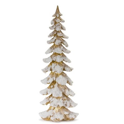 Gold Flocked Pine Tree 26"H
