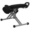 Emma and Oliver Ergonomic Kneeling Office Chair with Handles in Black Fabric - 4 of 4