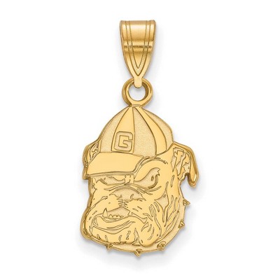 Black Bow Jewelry 14k Yellow Gold Georgia Bulldogs NCAA Medium Pendant