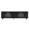 TV Console With Adjustable Shelves For TVs Up To 78",TV Console Cabinet With Arch Fluted Glass Doors,TV Console For Living Room-Cuddlewood - 3 of 4