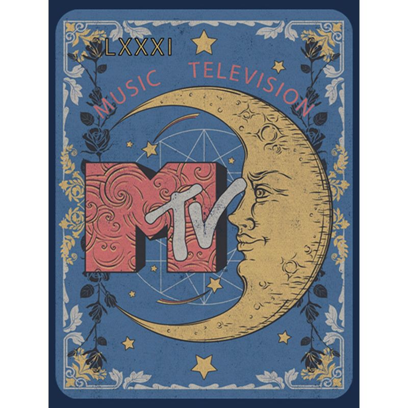 Men's MTV Moon Line Drawing Logo T-Shirt, 2 of 4