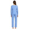 YafeMarte Women’s Long Sleeve Soft Knit Cozy 2-Piece Pajama Set with Raindrop Design - 3 of 4