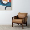 HomeRoots 32" Brown Genuine Leather Arm Chair - 2 of 4