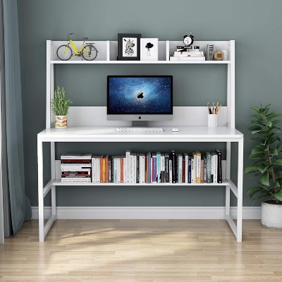 Tribesigns Computer Desk with Bookshelf for Home Office
