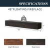 48" Rustic Wood Fireplace Mantel, Wall-Mounted Floating Shelf for Home Decor, Espresso - 2 of 4