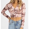 Women's MARBLED BUTTONED COLLAR TOP - Bailey Rose - 2 of 4