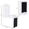 PAGED Office Desk Modern Foldable Writing Desk with Storage Shelves and Blackboard for Office, Study - 2 of 4