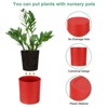 Unique Bargains Plastic Lightweight Modern Design Plant Pot Round 2 Pcs - 2 of 4