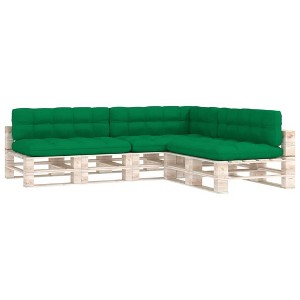 vidaXL Pallet Cushions 7 Pcs, Floor Cushion for Outdoor Furniture Garden Backyard Patio, Seat Cushion for Sofa Couch, Seat Pad, Green - 1 of 4