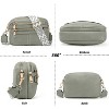 Crossbody Bags for Women, 6-Pockets Purses for Women, Vegan Leather Handbags Shoulder Bag for Travel Shopping - 3 of 4