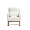 CIPACHO 27.5"W Modern Accent Rocker, High Back Armchair (Teddy Ivory White) with Lumbar Pillow & Side Pockets - 4 of 4