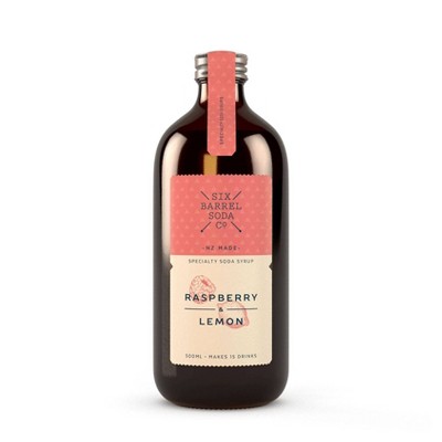 Six Barrel Soda Co. Raspberry & Lemon Soda Syrup - 16.9fl oz