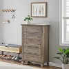 5-Drawer Dresser for Bedroom, Modern Brown Tall Chest of Drawers with Metal Handles, Clothing Storage Cabinet for Closet, Living Room or Hallway - 2 of 4