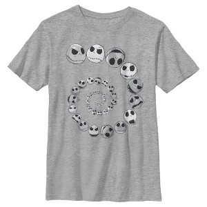 Boy's The Nightmare Before Christmas Spiral Facial Expressions and Moods Of Jack T-Shirt - 1 of 4