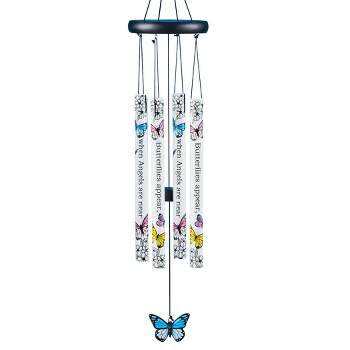Collections Etc Butterflies Appear When Angels Are Near Wind Chime 5 X 5 X 27