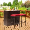 BestMassage Wicker Patio Furniture 3 Piece Rattan Table and Chairs - 2 of 4
