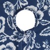 Design Imports  Nautical Blue Floral Print Outdoor Tablecloth With Zipper 60 Round - 2 of 4
