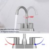 DOMETOUR Brushed Nickel 2-Handle Bathroom Faucet with 360° High Arc Swivel Spout, 4-Inch Centerset, 3-Hole Vanity/RV/Lavatory Faucet - 2 of 4