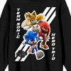 Sonic 3 Movie Team Sonic Hero Trio Adult Black Crew Neck Long Sleeve Sweatshirt - 2 of 3