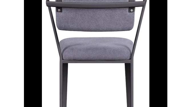 24&#34; Cargo Fabric Chair Gray/Gunmetal - Acme Furniture, 2 of 8, play video
