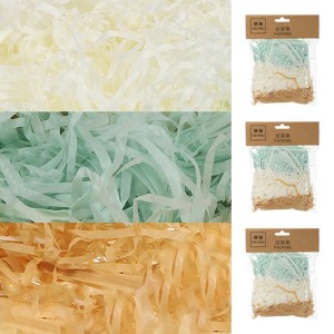 Unique Bargains Gift Packaging Easter Basket Filling Raffia Grass Paper 5 Packs - 1 of 4
