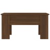 vidaXL Coffee Table Brown Oak Engineered Wood Medium Adjustable Armrests - 3 of 4